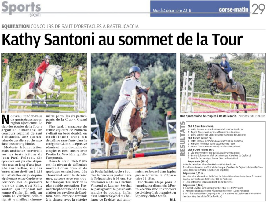 CSO Club - 2 décembre 2018 - Ecuries de la Tour CSO Club - 2 décembre 2018 - Ecuries de la Tour