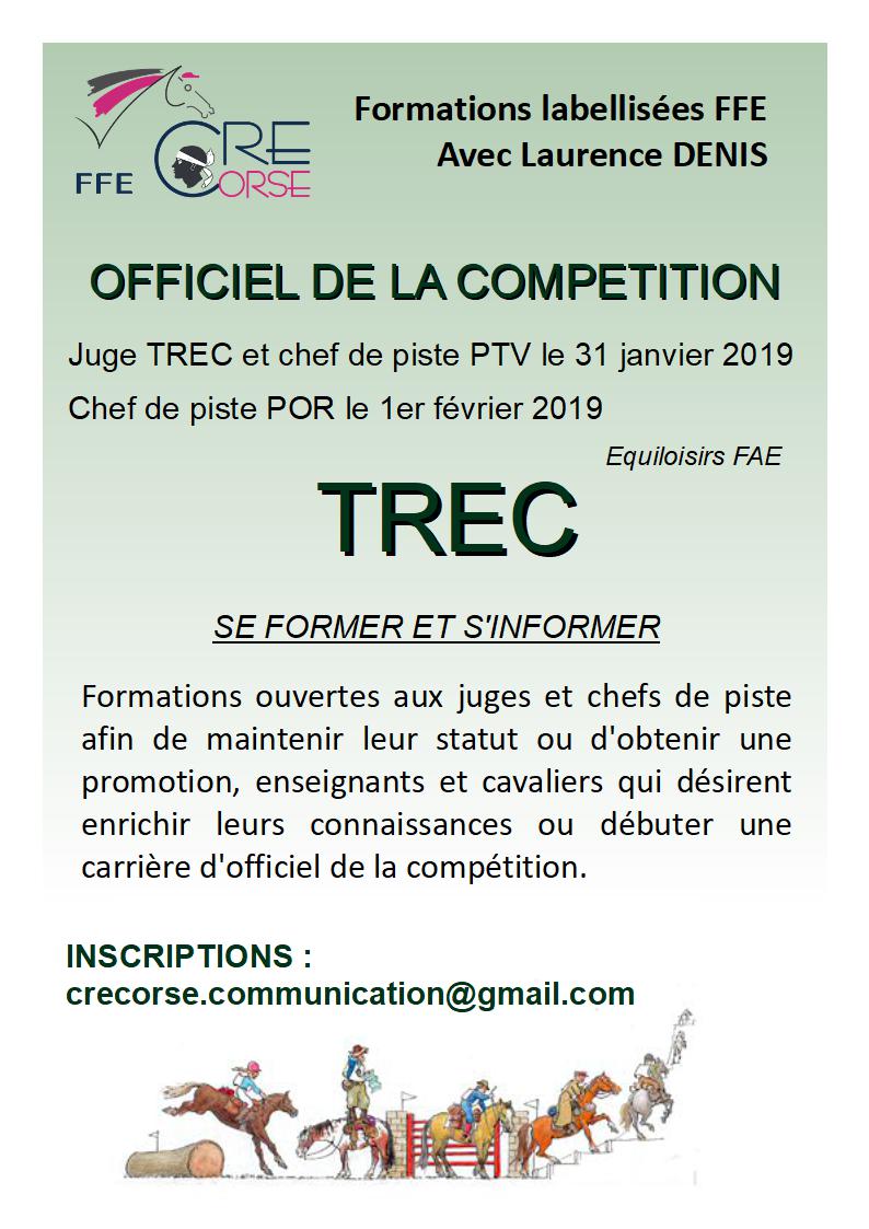 Formation 2019 - TREC - Juge - Chef de piste PTV et POR Formation 2019 - TREC - Juge - Chef de piste PTV et POR