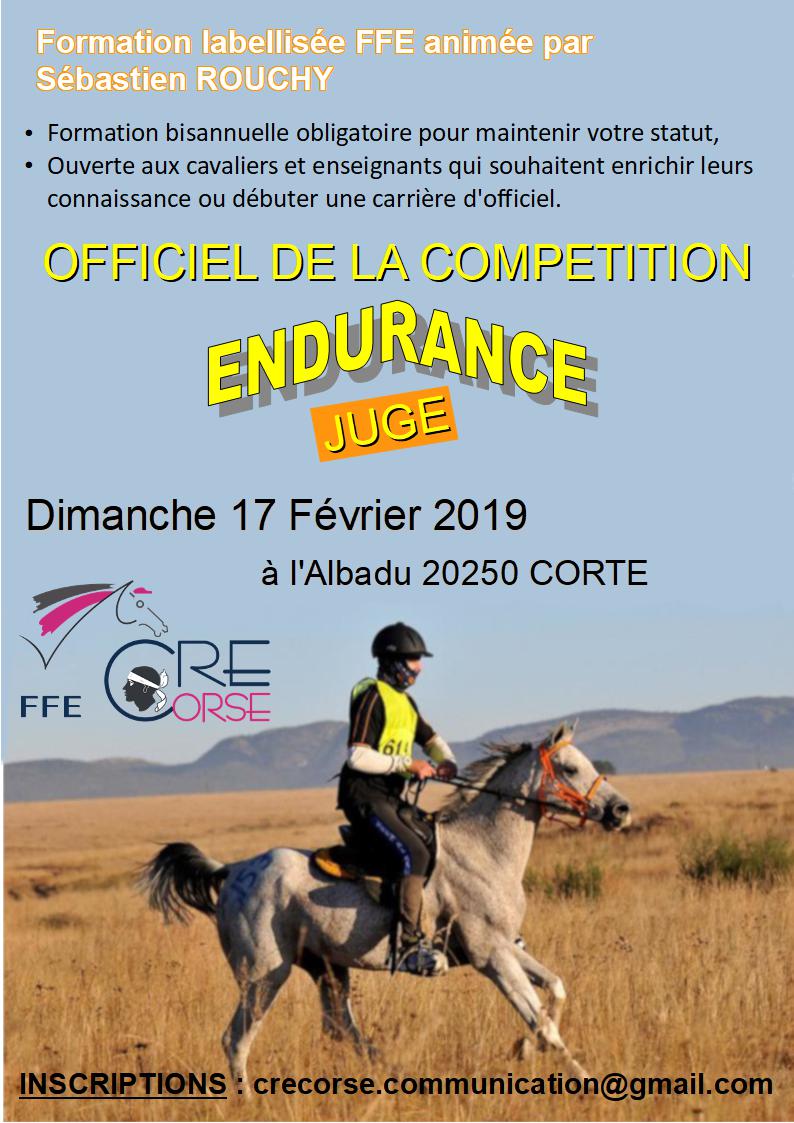 Formation 2019 - Juge ENDURANCE Formation 2019 - Juge ENDURANCE