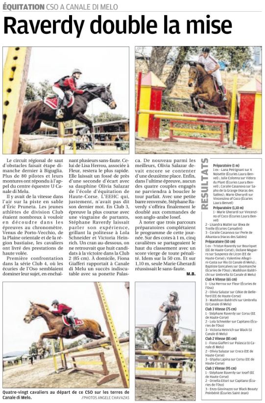 CSO Club - 17 mars 2019 - U Canale Di Melo - Biguglia