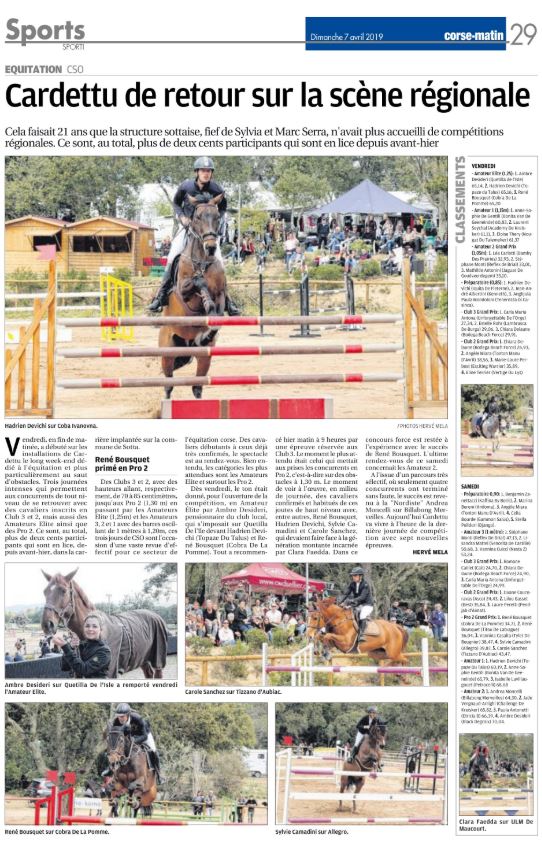 CSO - 5, 6 et 7 avril 2019 - Cardetto