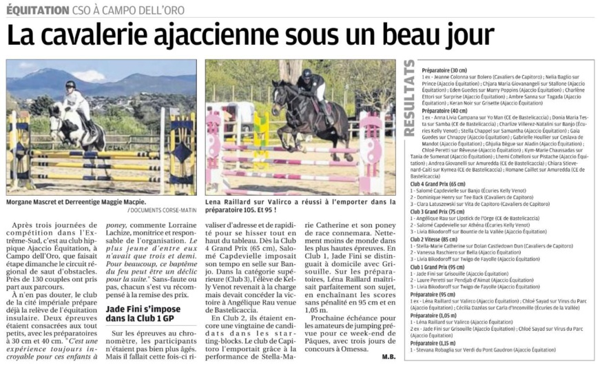 CSO Club - 14 avril 2019 - Ajaccio