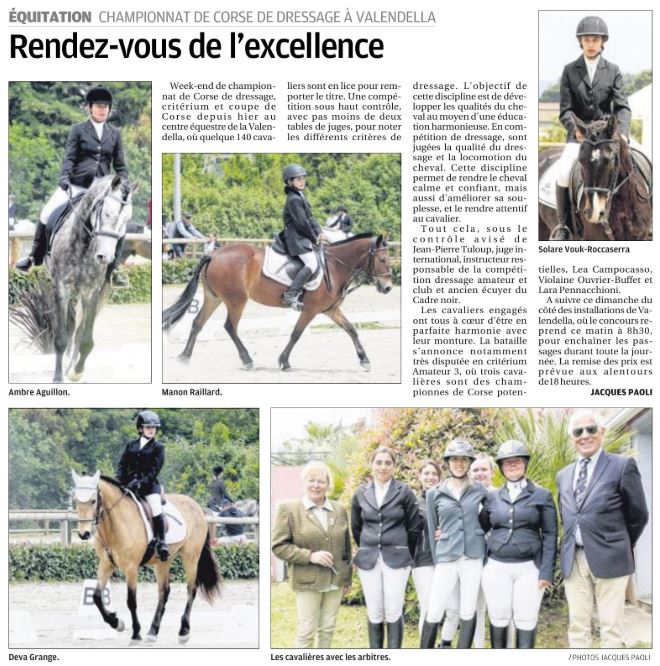 Championnat Régional de Dressage - 25 et 26 mai 2019 - écurie de Valendella