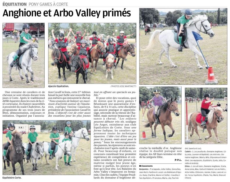 Coupe de Corse Pony-Games - 8 juin 2019 - Corte