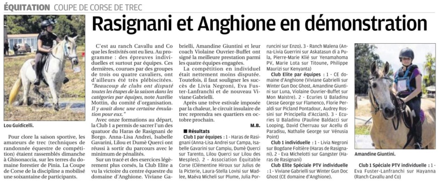 Coupe de Corse TREC - 30 juin 2019 - Domaine de Pinia Coupe de Corse TREC - 30 juin 2019 - Domaine de Pinia