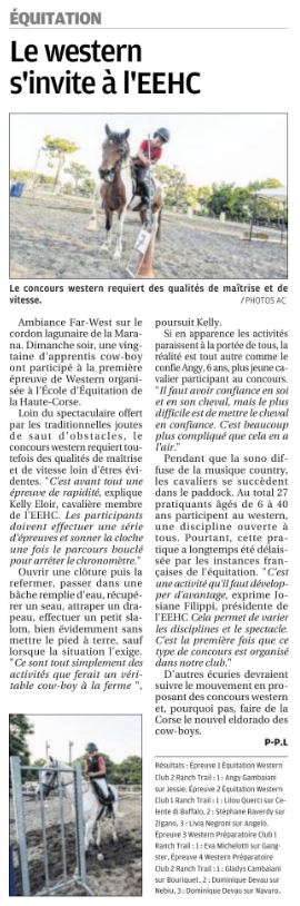 Concours Western - 21 juillet 2019 - EEHC