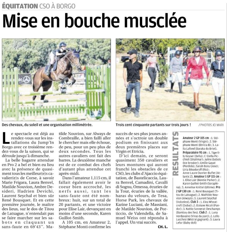 CSO - 4 au 6 octobre 2019 - Jump'in Borgo