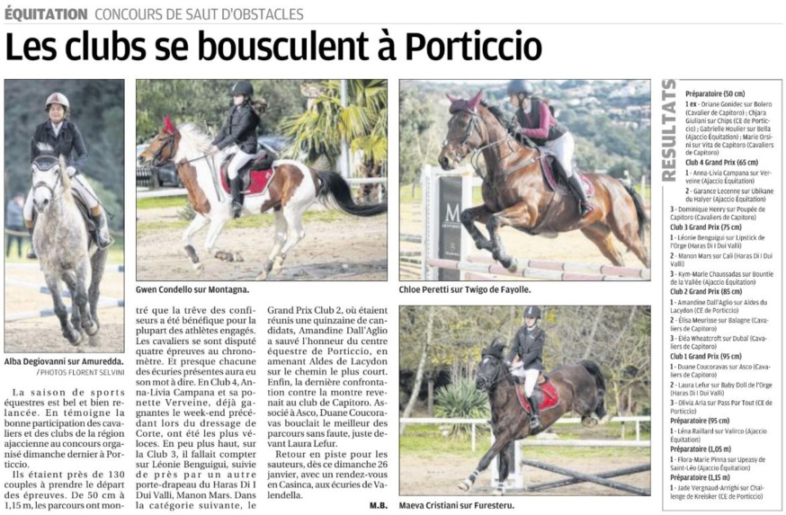 CSO Club - 19 janvier 2020 - CE de Porticcio