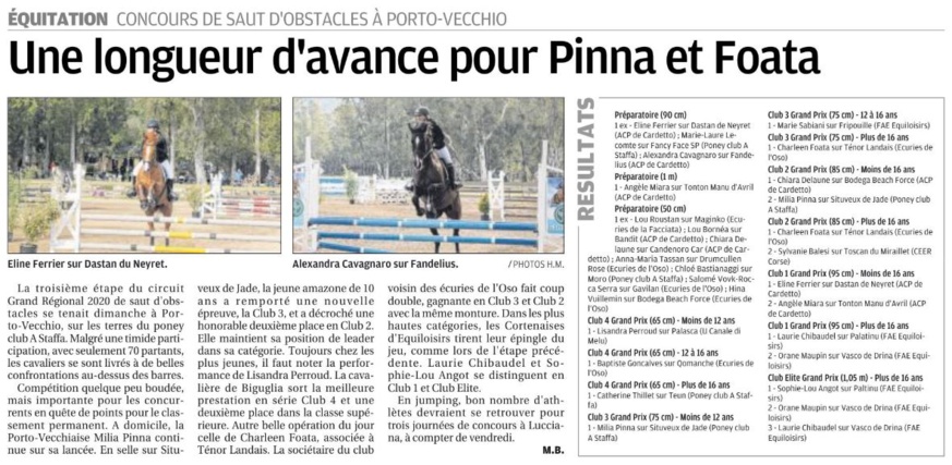 Concours CSO Club CirR - 23 février 2020 - Porto-Vecchio