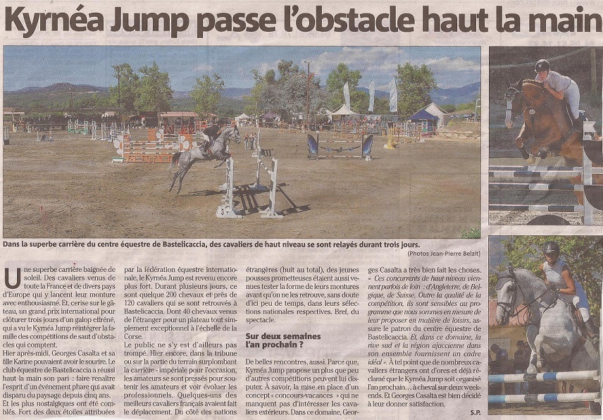 Un spectacle de niveau international au Kyrnéa Jump Un spectacle de niveau international au Kyrnéa Jump