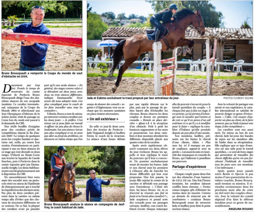 Article Corse Matin du 08 avril 2021