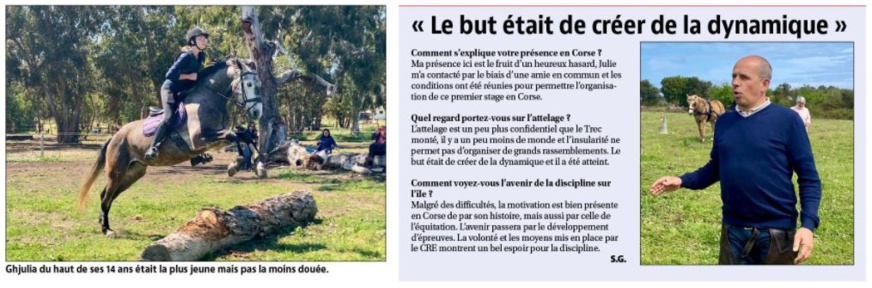 Article Corse Matin du 27 avril 2021