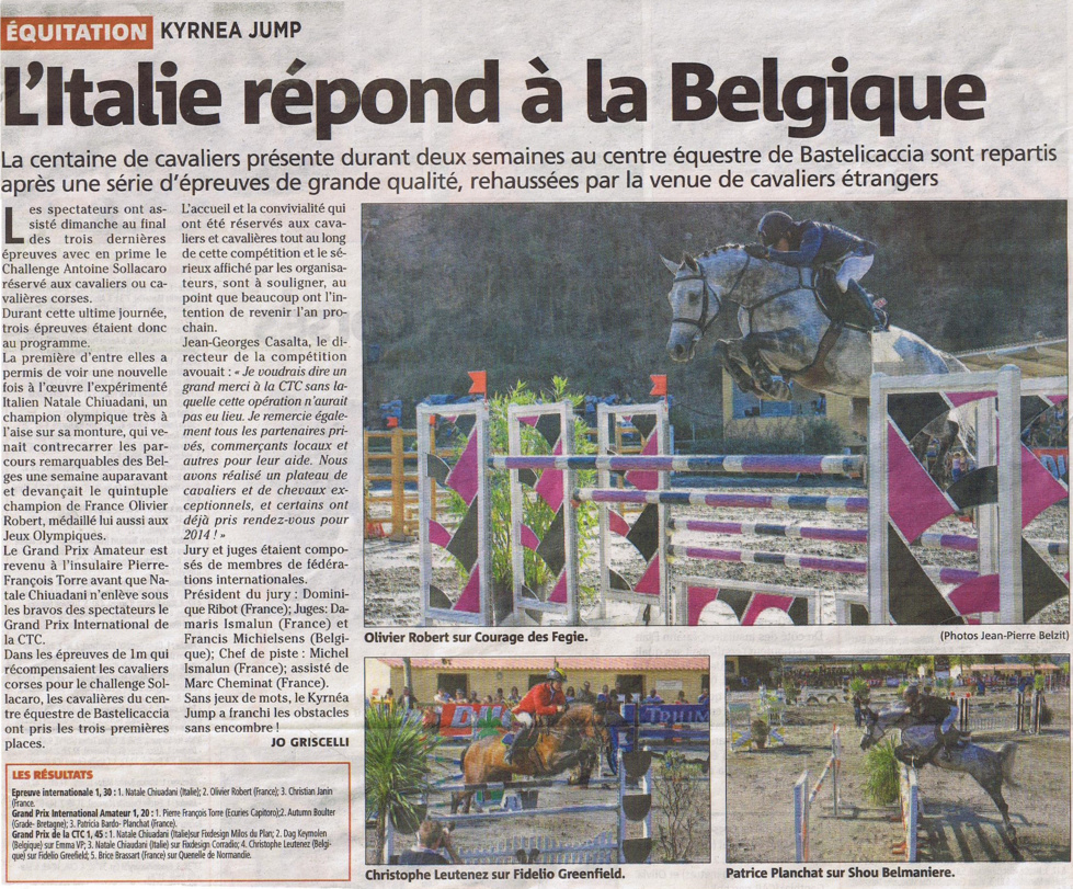 Kyrnea Jump 2013- Corse Matin- Mardi 24 septembre 2013