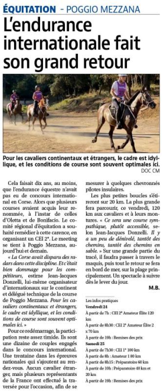 Article Corse Matin du 24 septembre 2021