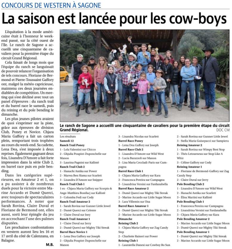 Articles Corse Matin du 16 mars 2022