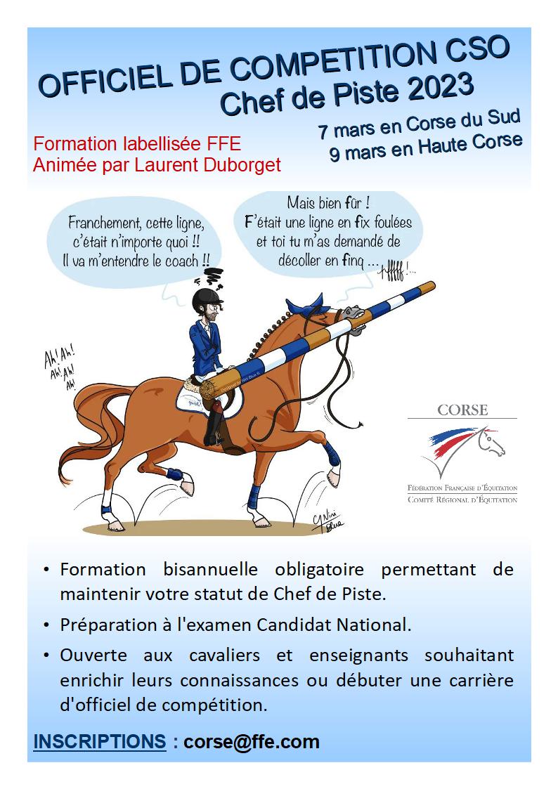 Formation Officiel De Compétition Chef de Piste Formation Officiel De Compétition Chef de Piste