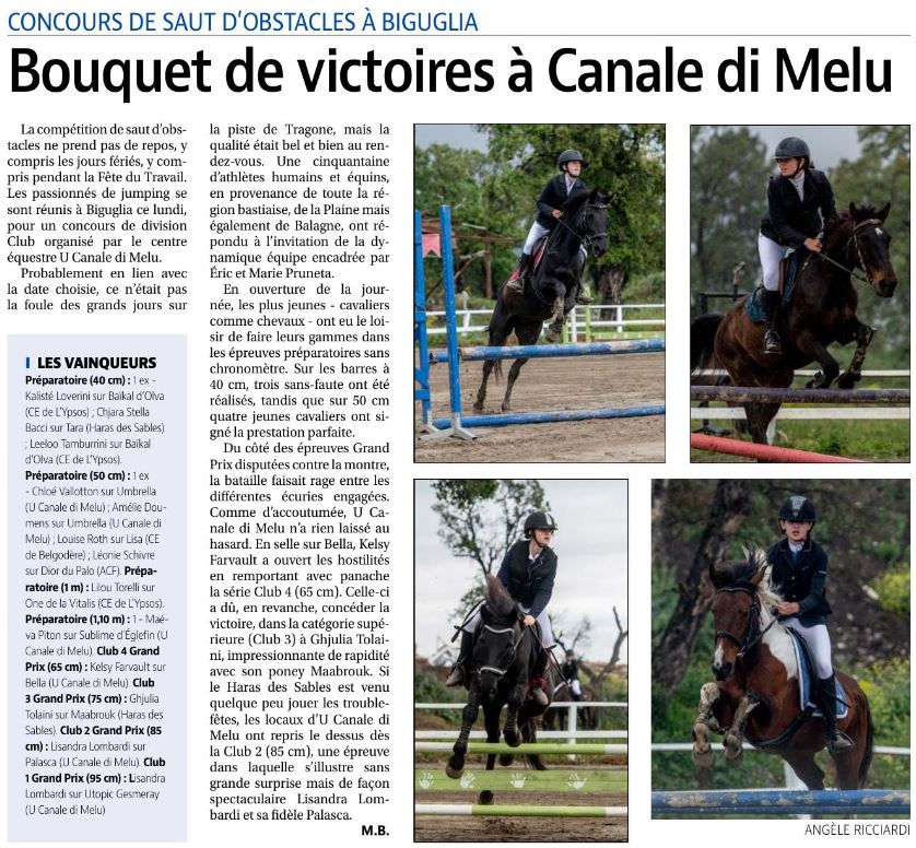 Articles Corse Matin du 3 mai 2023 Articles Corse Matin du 3 mai 2023