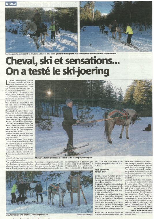 Cheval, ski et sensations...ski-joering dans le Niolu