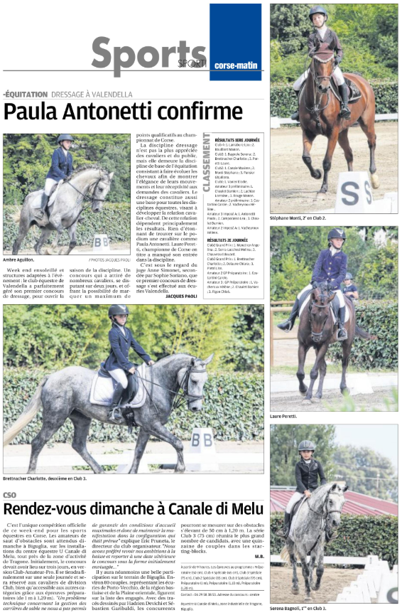 Concours Dressage - 22 et 23 septembre - Ecuries de Valendella