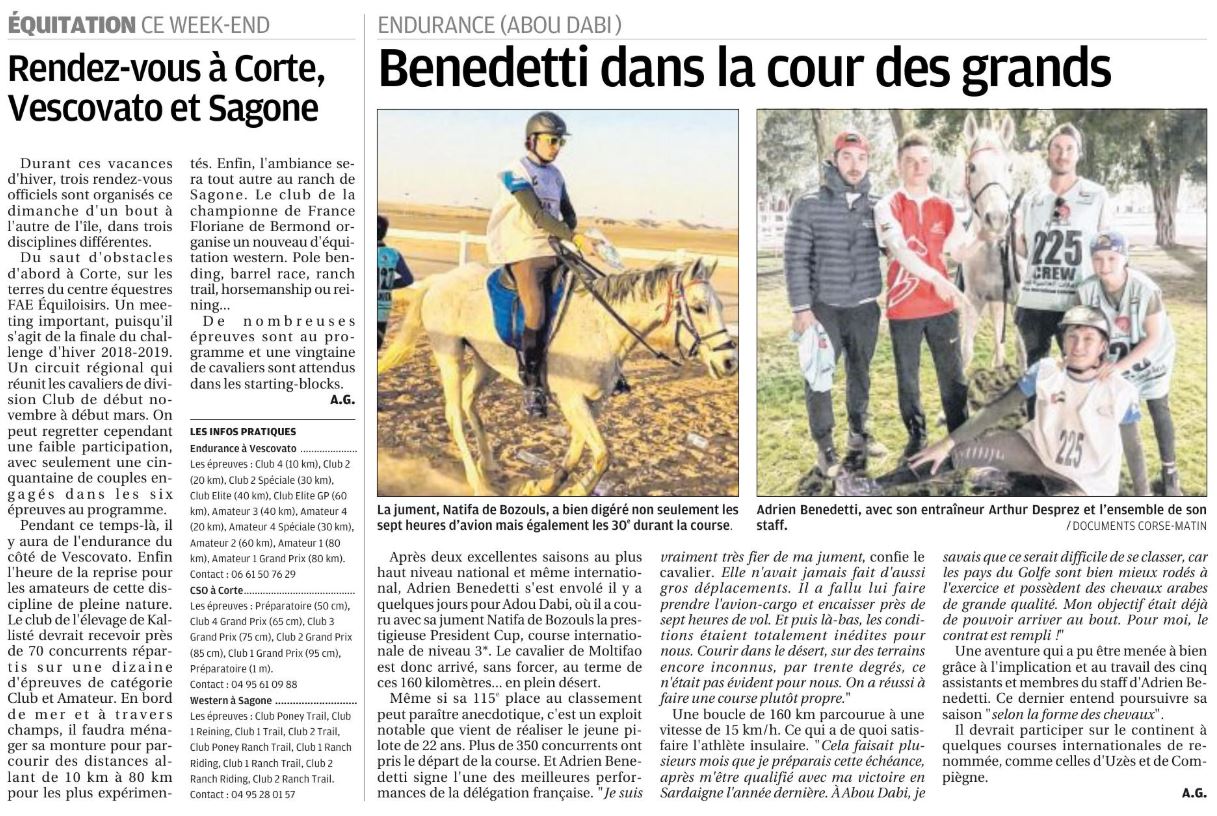 Week-end des 2 et 3 mars 2019