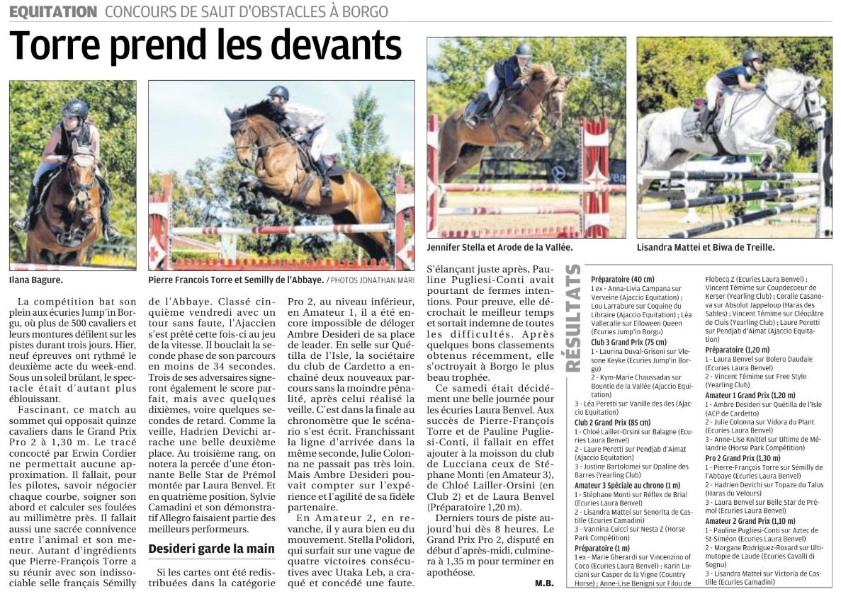 Concours CSO Ama/Pro - 31 mai au 2 juin 2019 - Jump'in Borgo