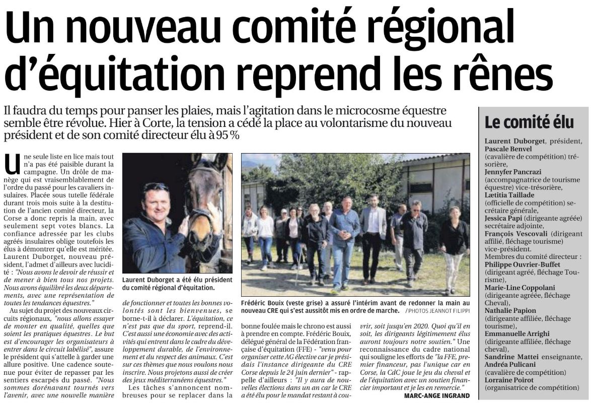 La nouvelle équipe du Comité