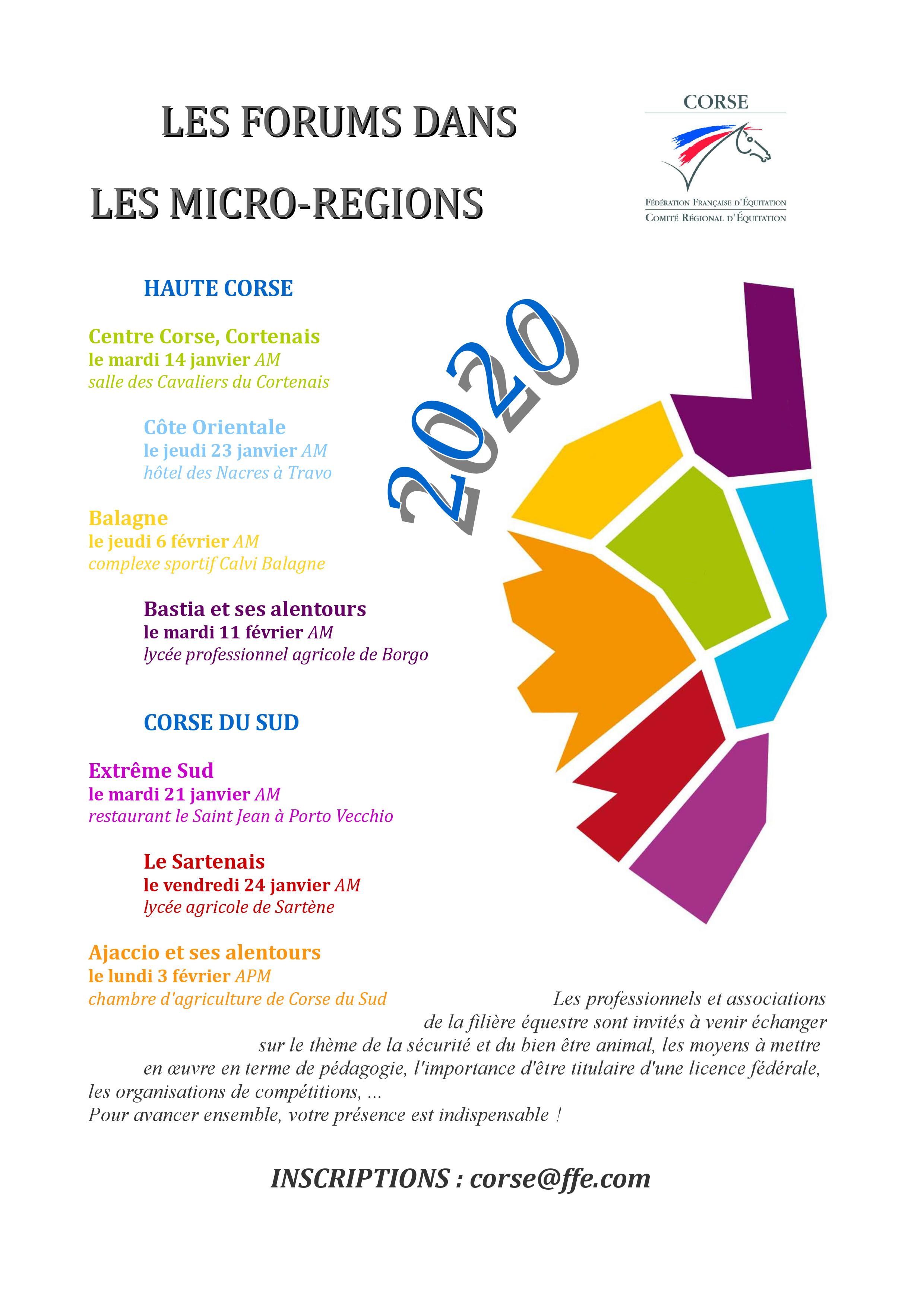 les Forums dans les Micro-régions