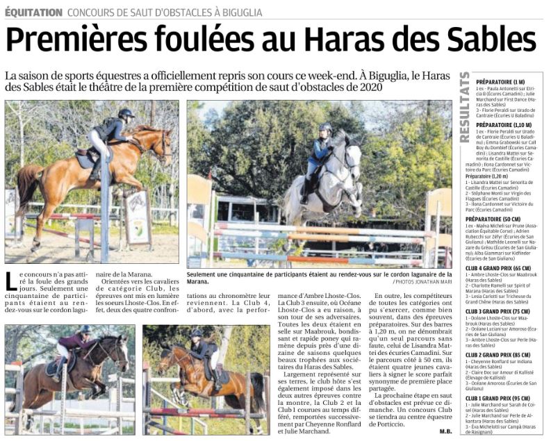 CSO Club - 12 janvier 2020 - Haras des Sables CSO Club - 12 janvier 2020 - Haras des Sables