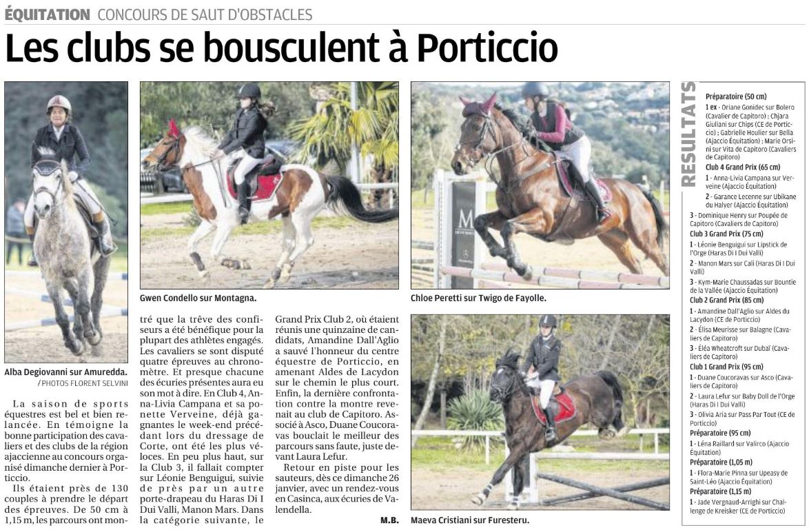 CSO Club - 19 janvier 2020 - CE de Porticcio