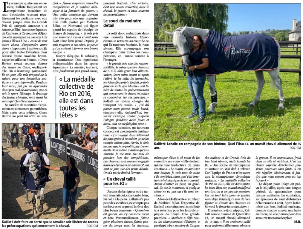 Article Corse Matin du 22 juillet 2021