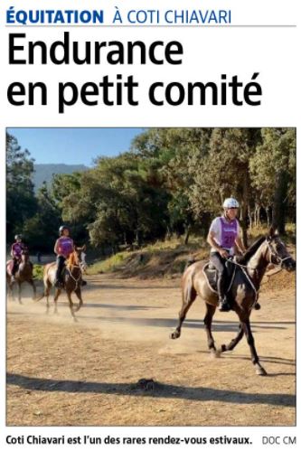 Article Corse Matin du 12 août 2021