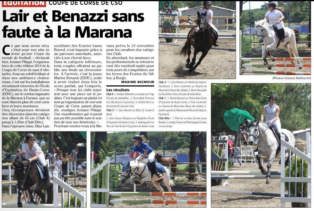 Coupe de Corse CSO Club- 22 juin 2014- EEHC