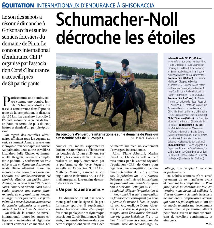 Articles Corse Matin du 3 mai 2023