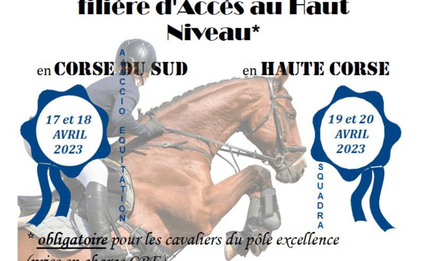 Calendrier   Comité Régional d'Equitation Corse