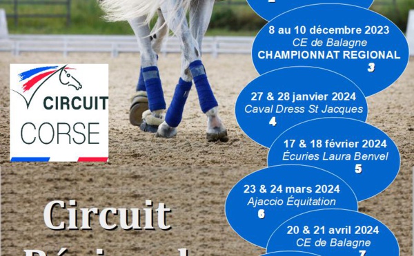 Calendrier   Comité Régional d'Equitation Corse